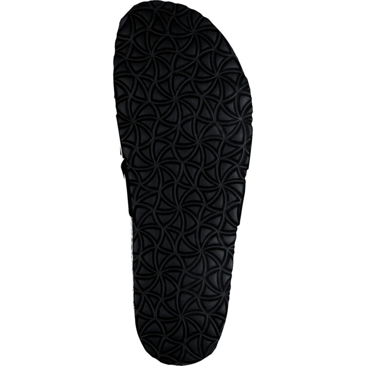 Mules noires pour femme marque Tamaris. Référence : 27405-20 018 Black Patent. Disponible chez Chauss'Family magasin de chaussures à Issoire.