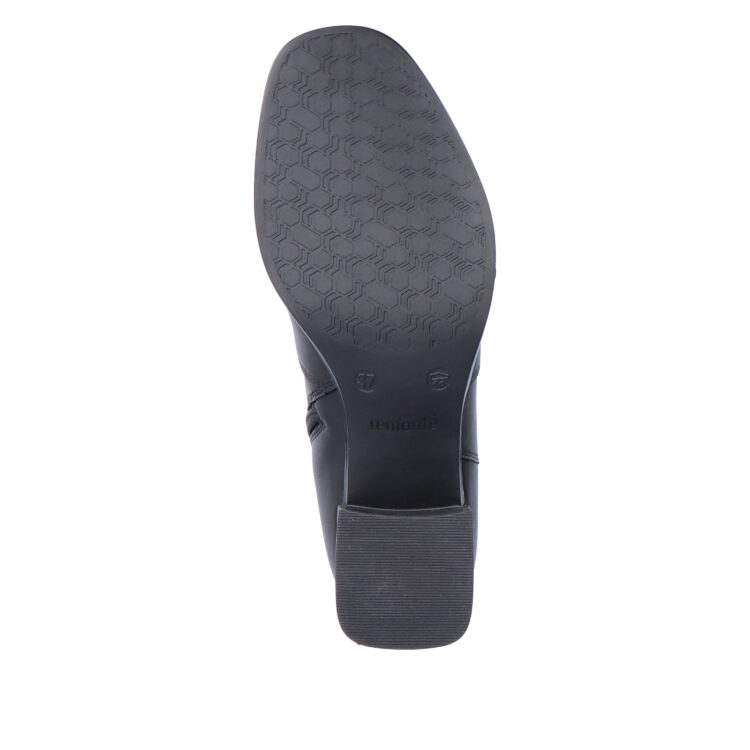Bottines noires pour femme marque Remonte. Référence D0V73-01 Schwarz. Disponible chez Chauss'Family magasin de chaussures Issoire.