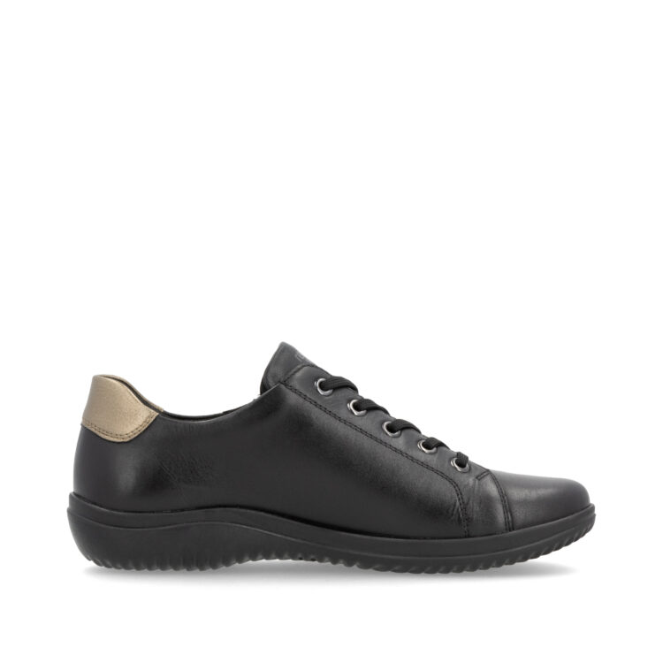 Baskets noires pour femme marque Remonte. Référence D1E00-03 Schwarz. Disponible chez Chauss'Family magasin de chaussures à Issoire.