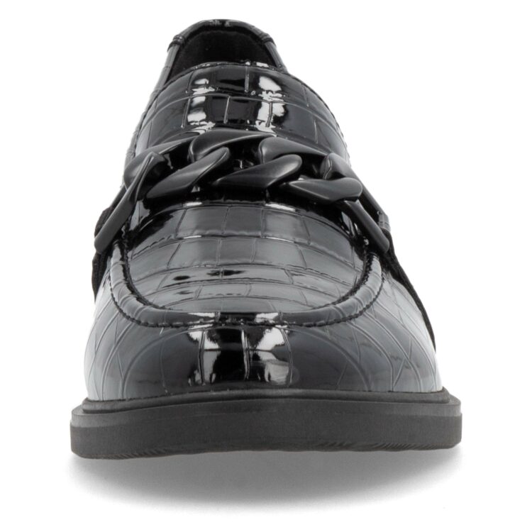 Mocassins noirs pour femme de la marque Remonte. Référence D1U00-00 Black. Disponible chez Chauss'Family magasin de chaussures à Issoire.