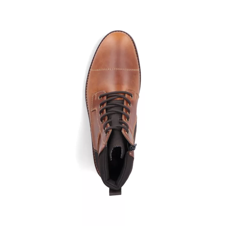 Bottines marron pour homme marque Rieker. Référence F4531-24 Amaretto. Disponible chez Chauss'Family magasin de chaussures Issoire.