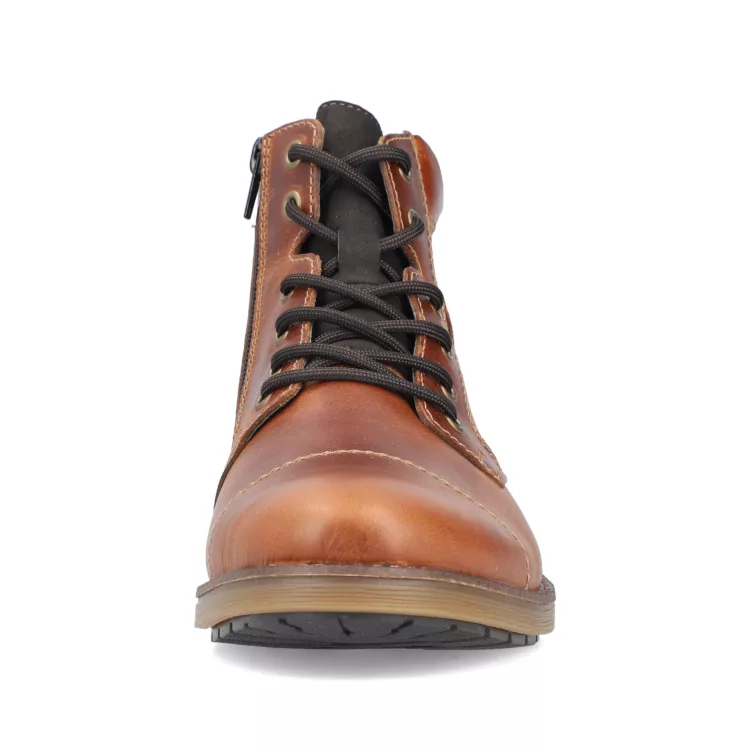 Bottines marron pour homme marque Rieker. Référence F4531-24 Amaretto. Disponible chez Chauss'Family magasin de chaussures Issoire.