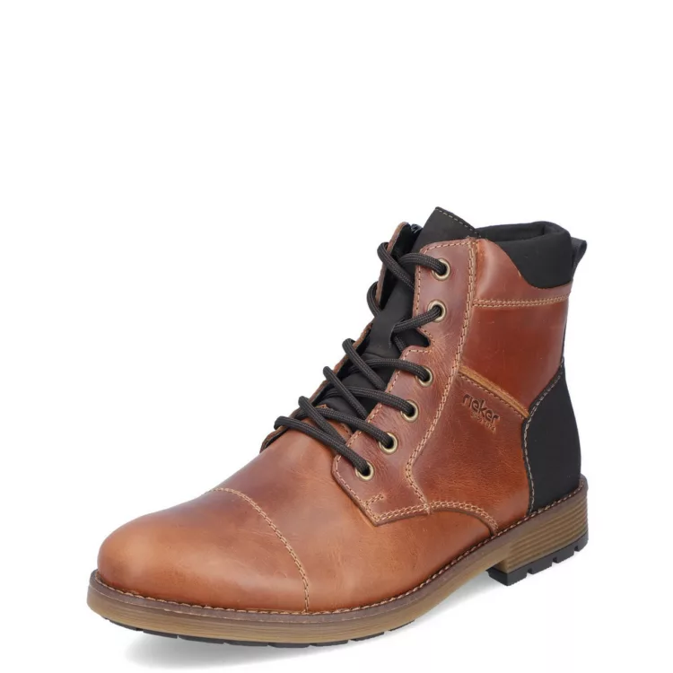 Bottines marron pour homme marque Rieker. Référence F4531-24 Amaretto. Disponible chez Chauss'Family magasin de chaussures Issoire.