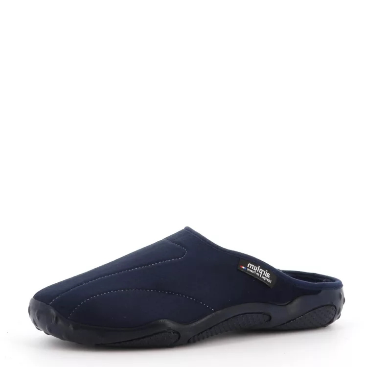 Mules bleues pour homme de la marque Airplum. Référence : Dakar marine. Disponible chez Chauss'Family magasin de chaussures à Issoire.