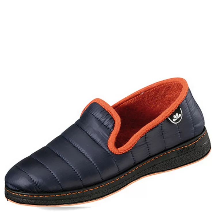 Pantoufles bleues pour homme de la marque Semelflex Super Boby Marine. Disponible chez Chauss'Family magasin de chaussures à Issoire.