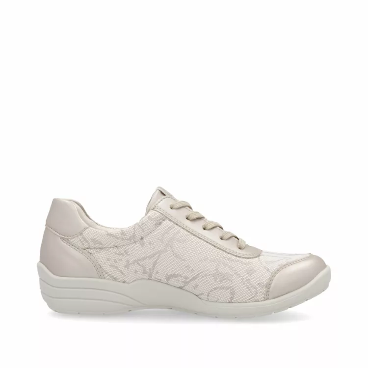 Baskets souples pour femme marque Remonte. Référence R7637-80 Champagne. Disponible chez Chauss'Family magasin de chaussures à Issoire.